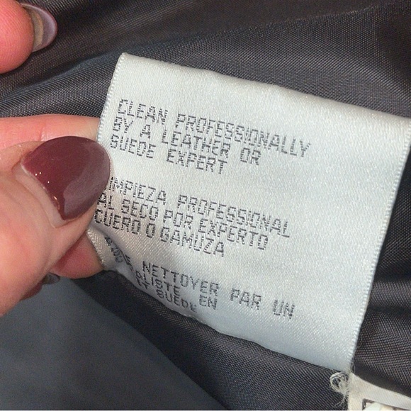 Paris BROWN SUEDE Leather BOMBER Jacket zip up Snap Lined 90s Collared Men’s LRG - Picture 10 of 16